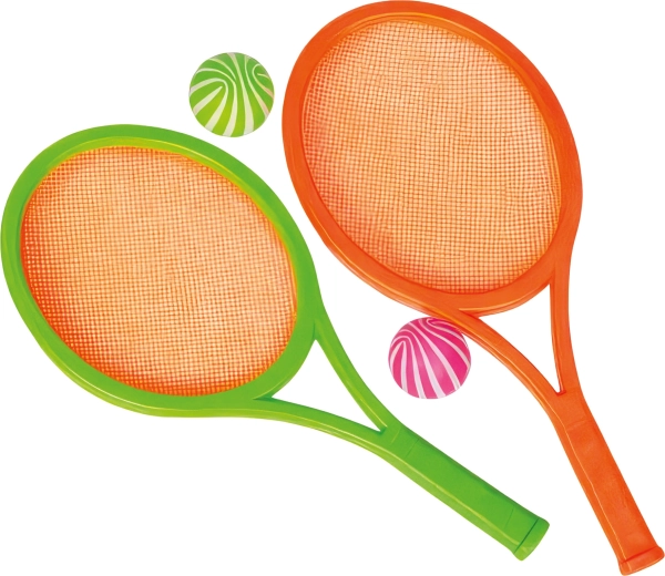 Sparkys laste tennisekomplekt 34 cm (2 reketit + 2 palli)