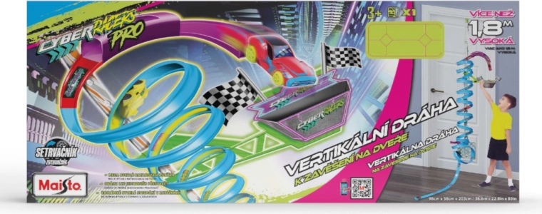 Maisto Cyber Racers vertikaalne võidusõidurada uksele koos autoga