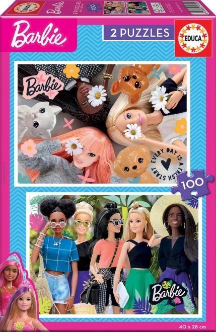 Puzzle EDUCA Barbie 2×100 tükki