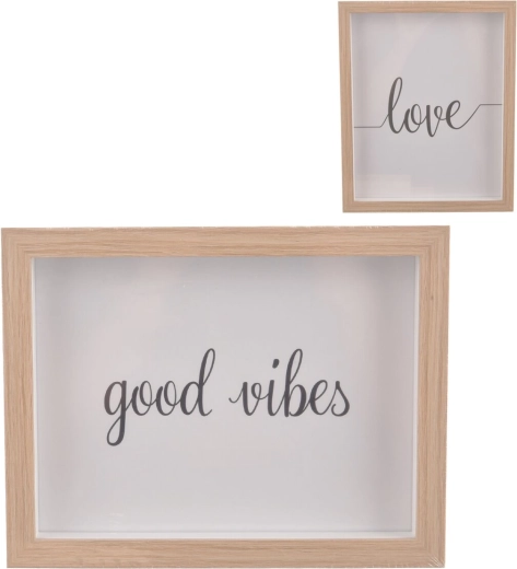 Beige wooden photo frame 18 × 23 cm
