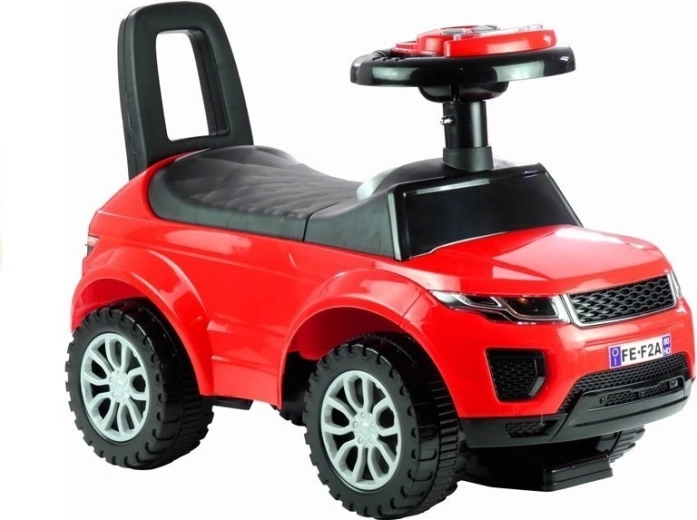 Laste tõukeauto tulede ja helidega, punane