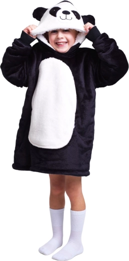 Cozy Noxxiez soe kapuutsiga pusa-pleed panda, lastele 3–6 a