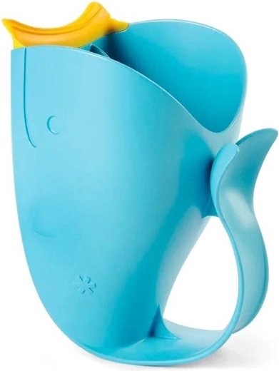 MOBY whale hair-washing rinse cup - blue