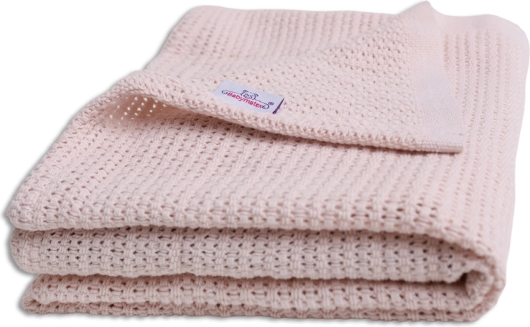 Babymatex kootud puuvillane tekk Lili 75 × 100 cm vanaroosa (puuderroosa)