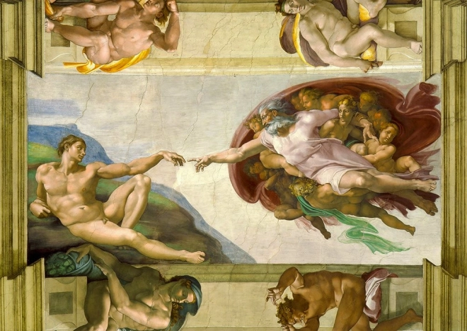 Pusle Michelangelo Buonarroti: Aadama loomine 1000 tükki