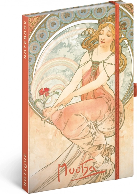 NOTIQUE Notebook Alfons Mucha – Painting, ruled 13 × 21 cm