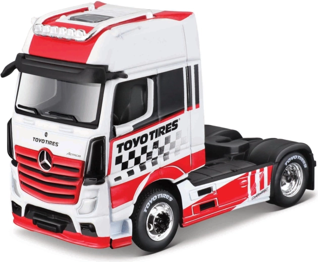 Maisto Mercedes-Benz Actros 1851 punase-valge mudel 1:64