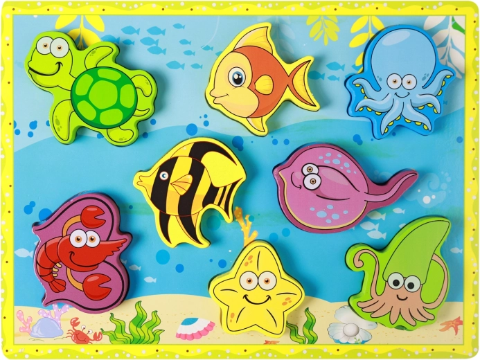 Wooden Underwater World Peg Puzzle