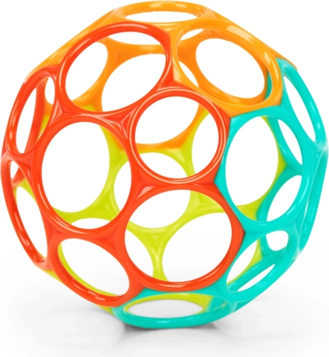 Oball Classic beebipall 10 cm, oranžikas/türkiissinine