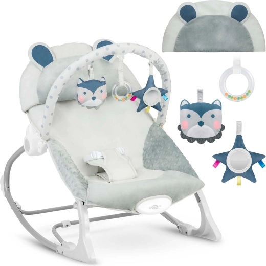 RICOKIDS vibrofunktsiooniga lamamistool-kiik – hall