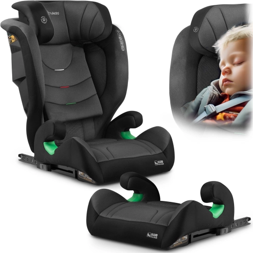 Nukido Louis Soft Car Seat black-grey 100–150 cm i-Size ISOFIX