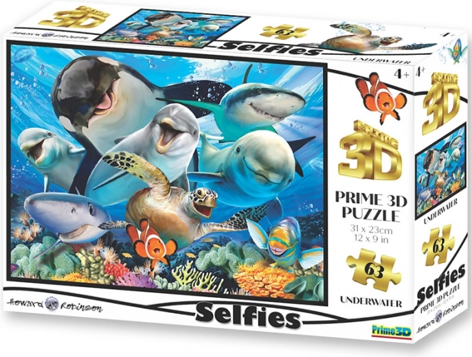 3D Underwater Selfie Puzzle 100 pieces