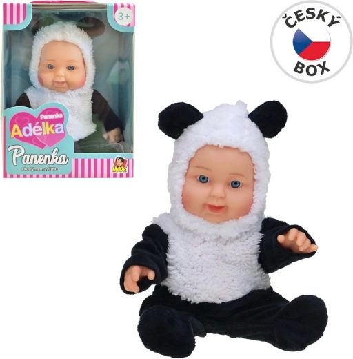 Pandanahkses loomakostüümis nukk 22,5 cm
