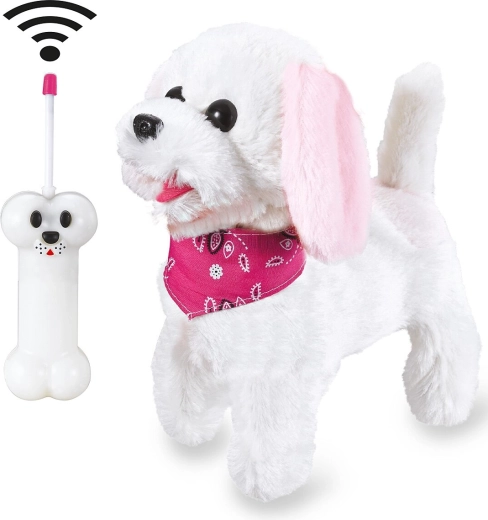 Jamara RC plüüskoer Furry Dog valge/roosa 27 MHz