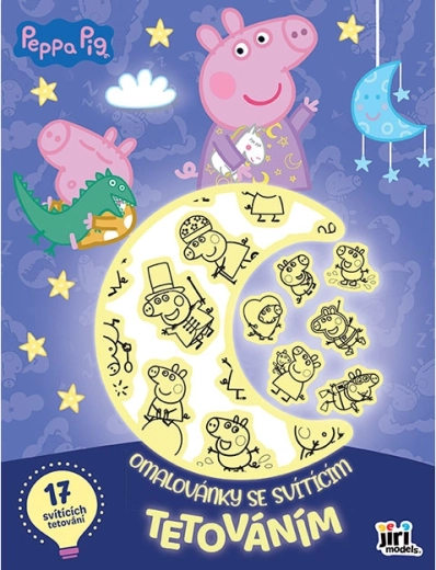 Coloring Book with Glow-in-the-Dark Tattoos Peppa Pig