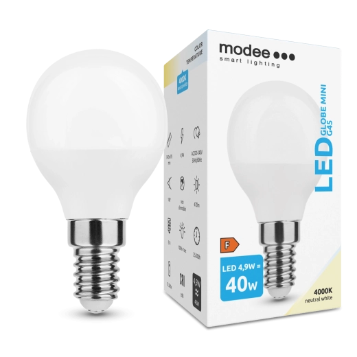 Modee LED Globe Mini G45 4,9 W E14 neutraalne valge