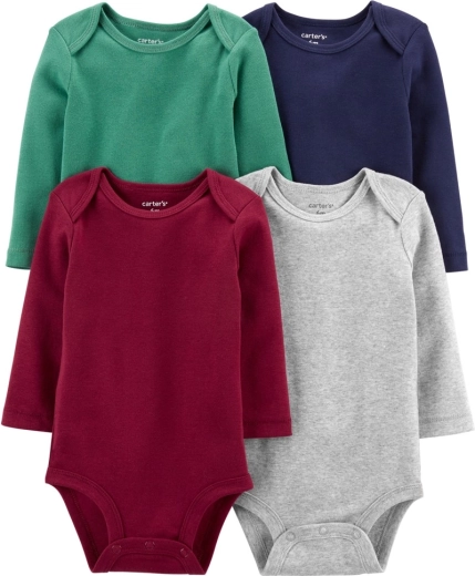 Carter's poiste beebi pikkade varrukatega bodid multicolor 4 tk, suurus 56 (NB)