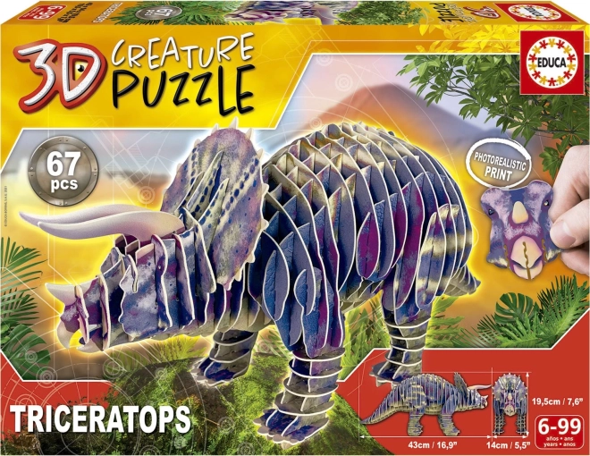 3D pusle tritseeratops 67 tükki
