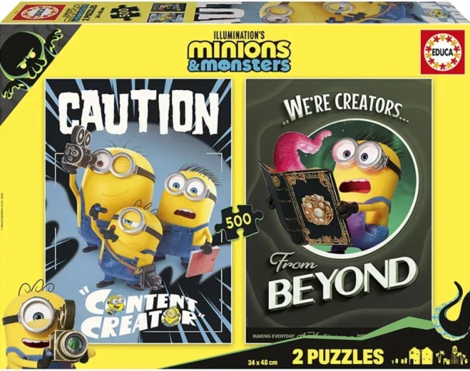 Educa puzzle Minions and Monsters 2×500 pieces