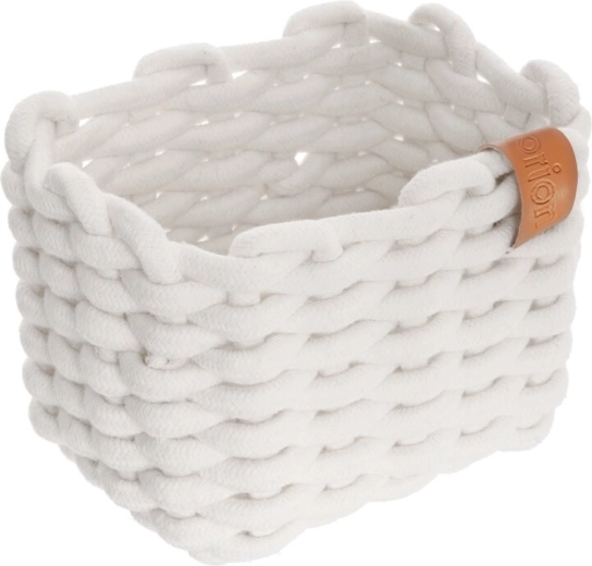 Puuvillane hoiukorv SKANDI valge 19,5 × 14 × 14 cm