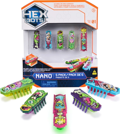 Hexbots Nano komplekt: 5 mikro-robotit Spin Masterilt