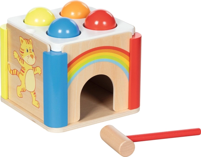 Puidust toksimiskuubik „Rainbow“ vahetatavate külgpaneelidega – 1 tk