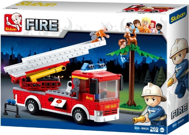 Sluban Fire Truck with Ladder – 265-piece Building Set