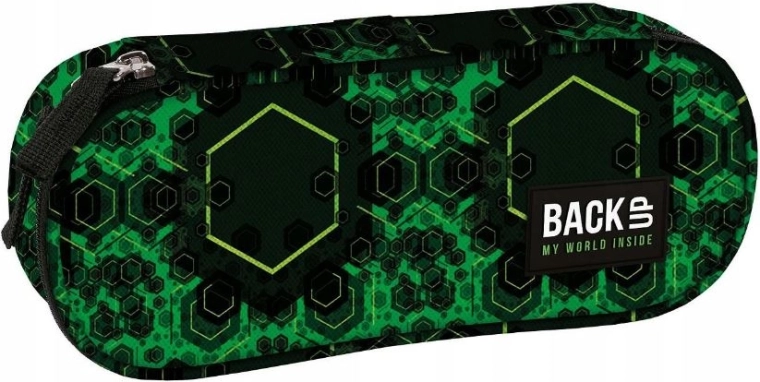 BackUP quantum green school pencil case (pencil pouch) - 1 piece