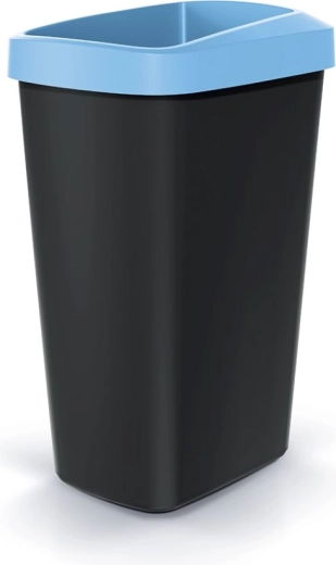 Compacta Q 45 L Trash Can with Light Blue Frame