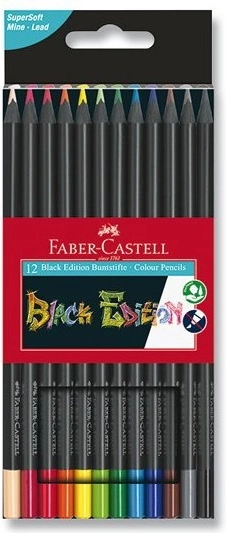Faber-Castell Black Edition värvipliiatsid, 12 tk