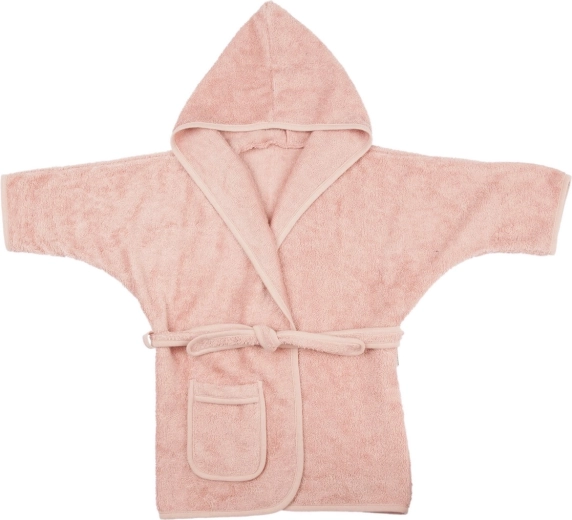 Timboo laste bambusest hommikumantel Misty Rose (2–4 aastat)