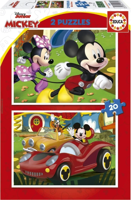 Puzzle MICKEY MOUSE – lõbustuspark 2×20 tükki EDUCA
