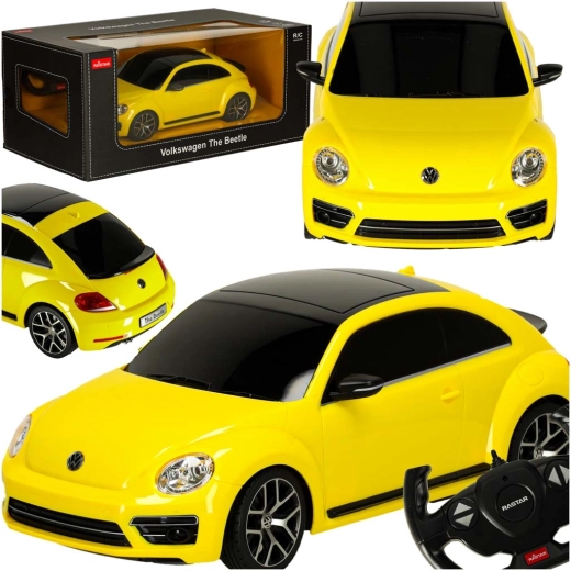 Rastar Volkswagen Beetle kaugjuhitav võidusõidumudel – kollane