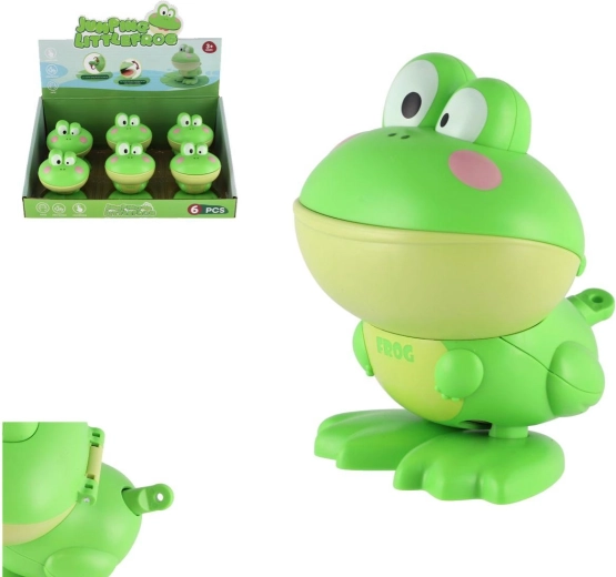 Wind-up jumping frog 6.5 × 8 cm (6 pcs per box)