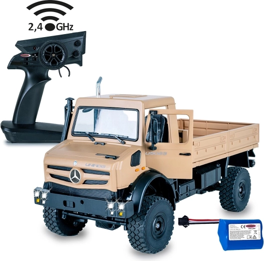 RC-maastikuauto Mercedes-Benz Unimog U5023 1:14 beež
