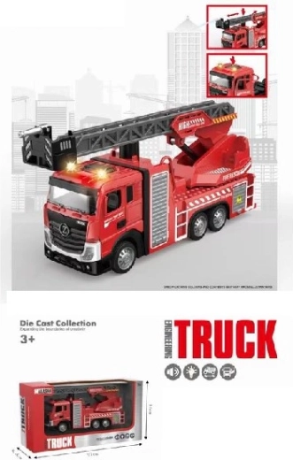 Metal fire truck with light and sound