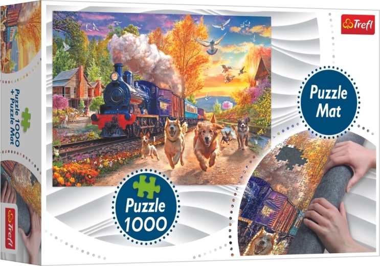 Trefl Train Race Puzzle 1000 Pieces + Puzzle Mat
