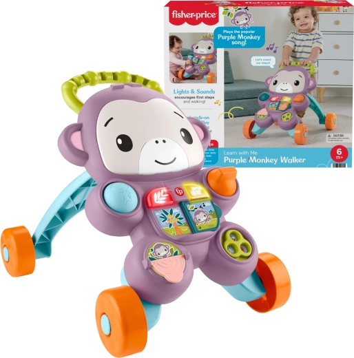Fisher-Price Interactive Walker with Purple Monkey