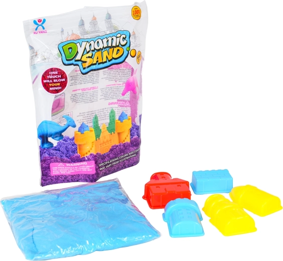 Blue Kinetic Sand with 5 Castle Molds