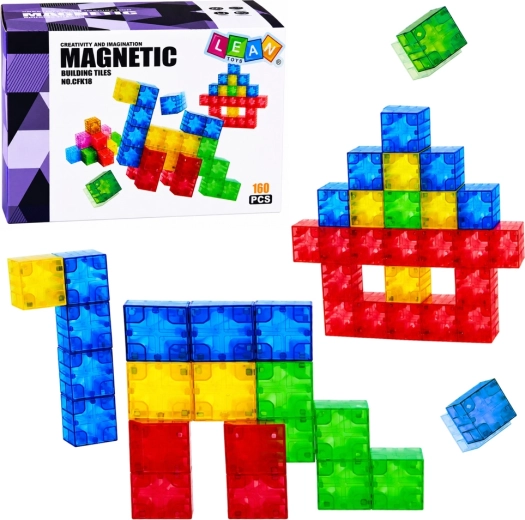 Magnetilised ehitusklotsid – värvilised magnetilised 3D kuubikud (160 osa)