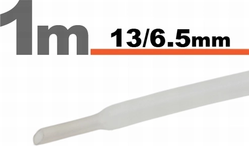 Transparent heat-shrink tubing 13/6.5 mm