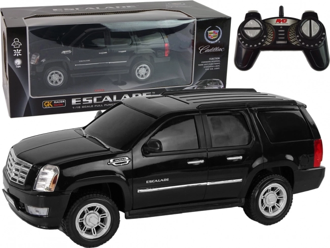 RC-auto CADILLAC ESCALADE 1:16 tulede ja helidega – must