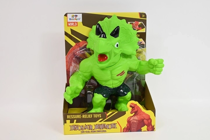 Behemothi pehme triceratopsi dinosaurusefiguur, roheline