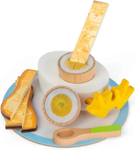 Bigjigs Toys puidust hommikusöögikomplekt pehme keedumunaga