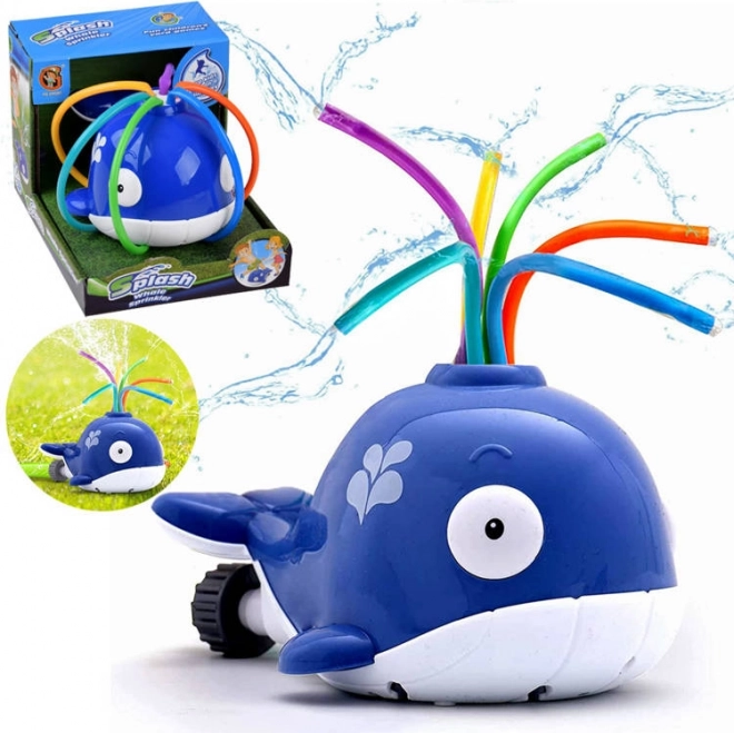 Cheerful whale garden sprinkler for kids