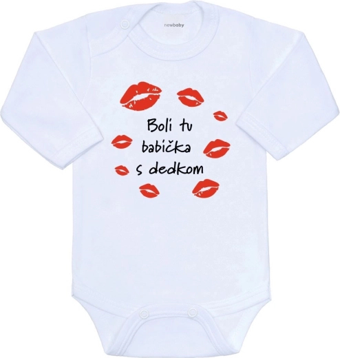 Baby bodysuit with print new baby grandma and grandpa were here