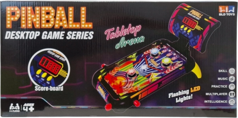Pinballi arkaadmäng LED-efektidega - 1 tk