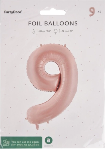 Fooliumõhupall number 9 beež 72 cm