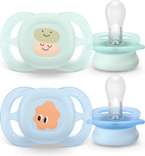 Philips AVENT Ultrastart pacifiers with picture, 0–2 months, 2 pcs