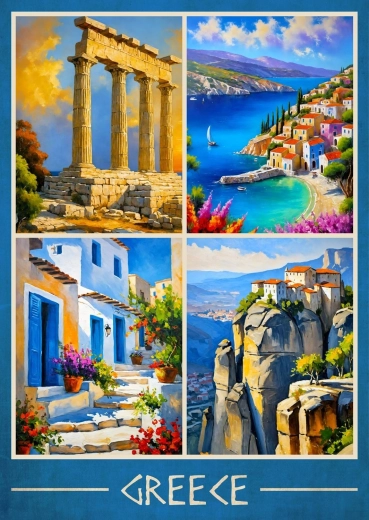 Enjoy puzzle Kreeka vaated 1000 tükki